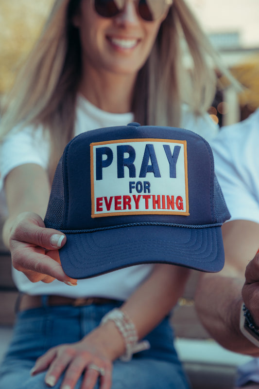 Pray For Everything Trucker - Navy