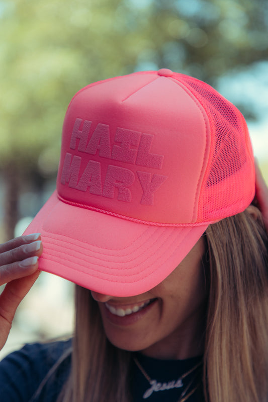 HAIL MARY - Neon Pink Trucker